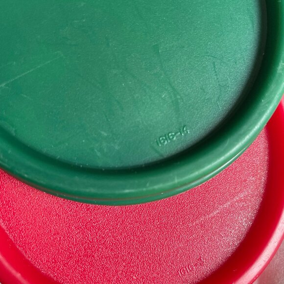 Tupperware 17pc Lot Oval #2 Modular Mates 4.5” Tall 1618 w Some Seals 1618 Red - Picture 5 of 16